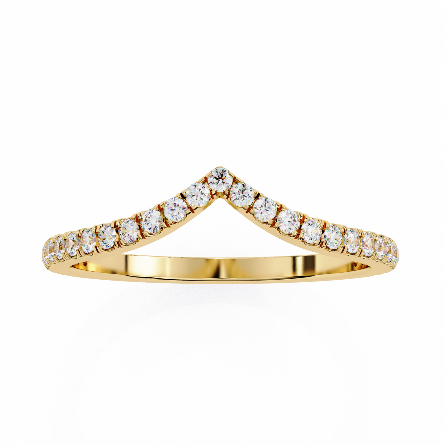 ophira pavé chevron lab diamond band