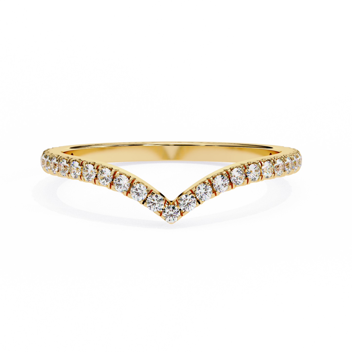ophira pavé chevron lab diamond band
