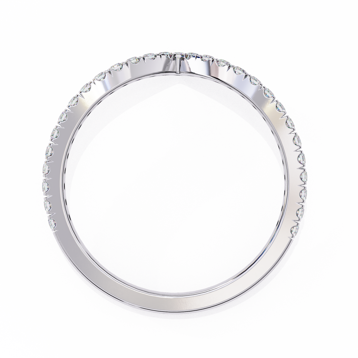 ophira pavé chevron lab diamond band