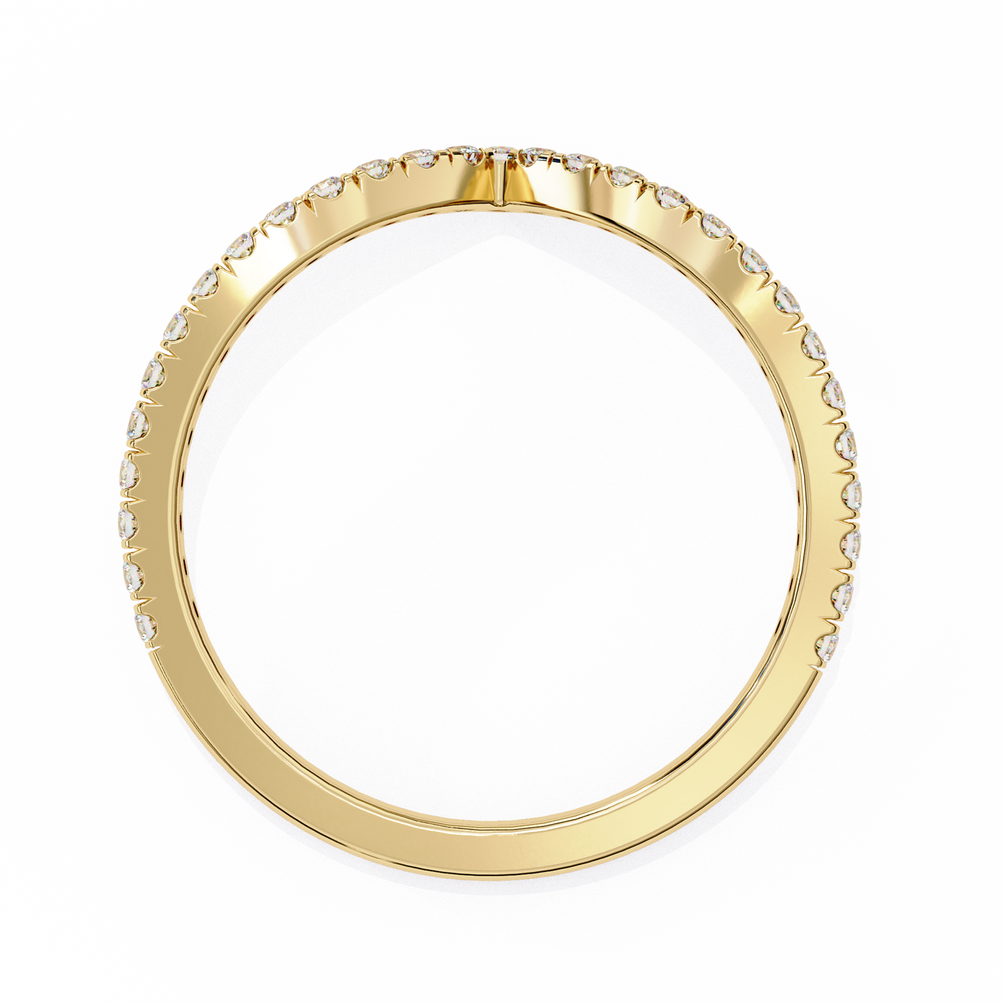 ophira pavé chevron lab diamond band