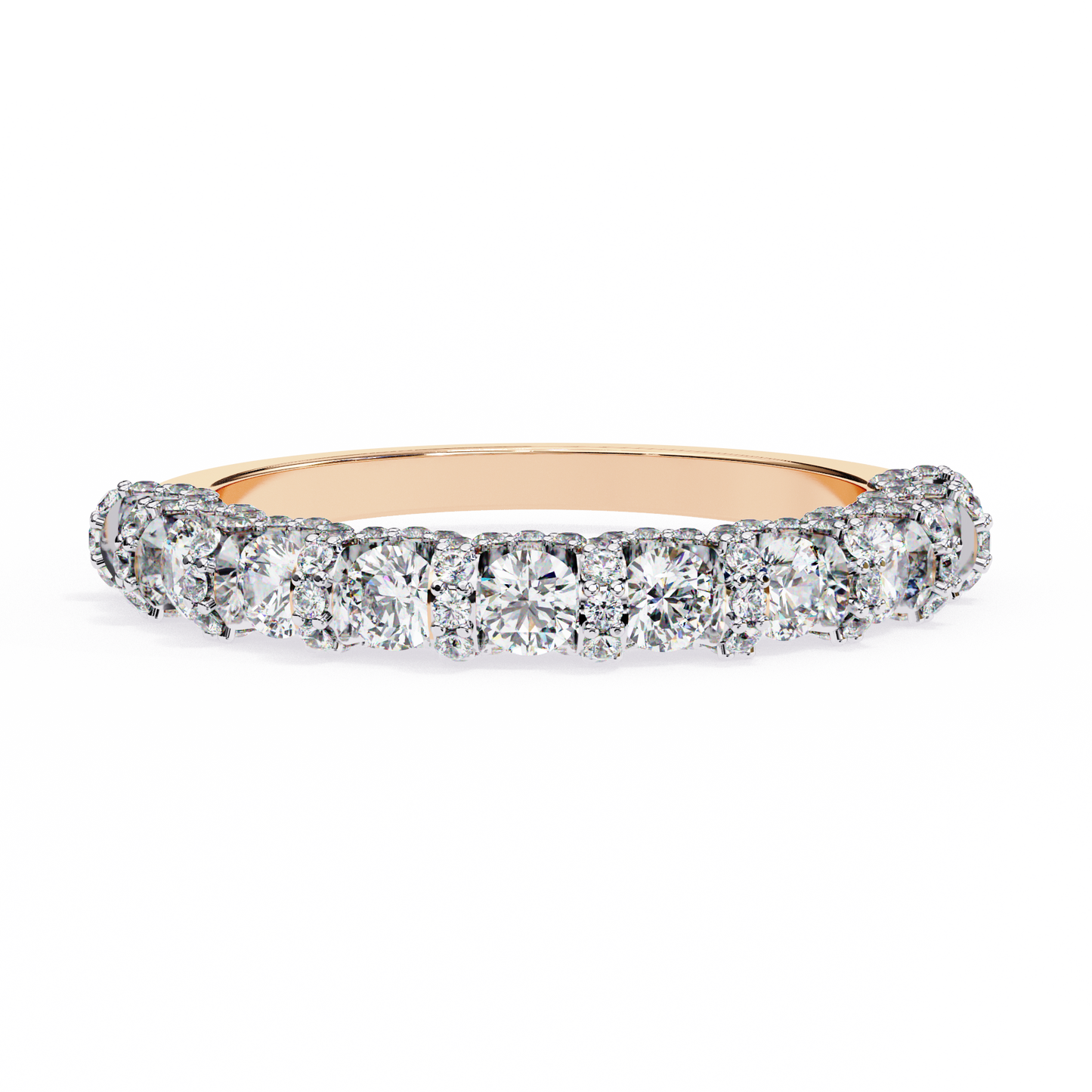 pure radiance shared prong lab diamond band