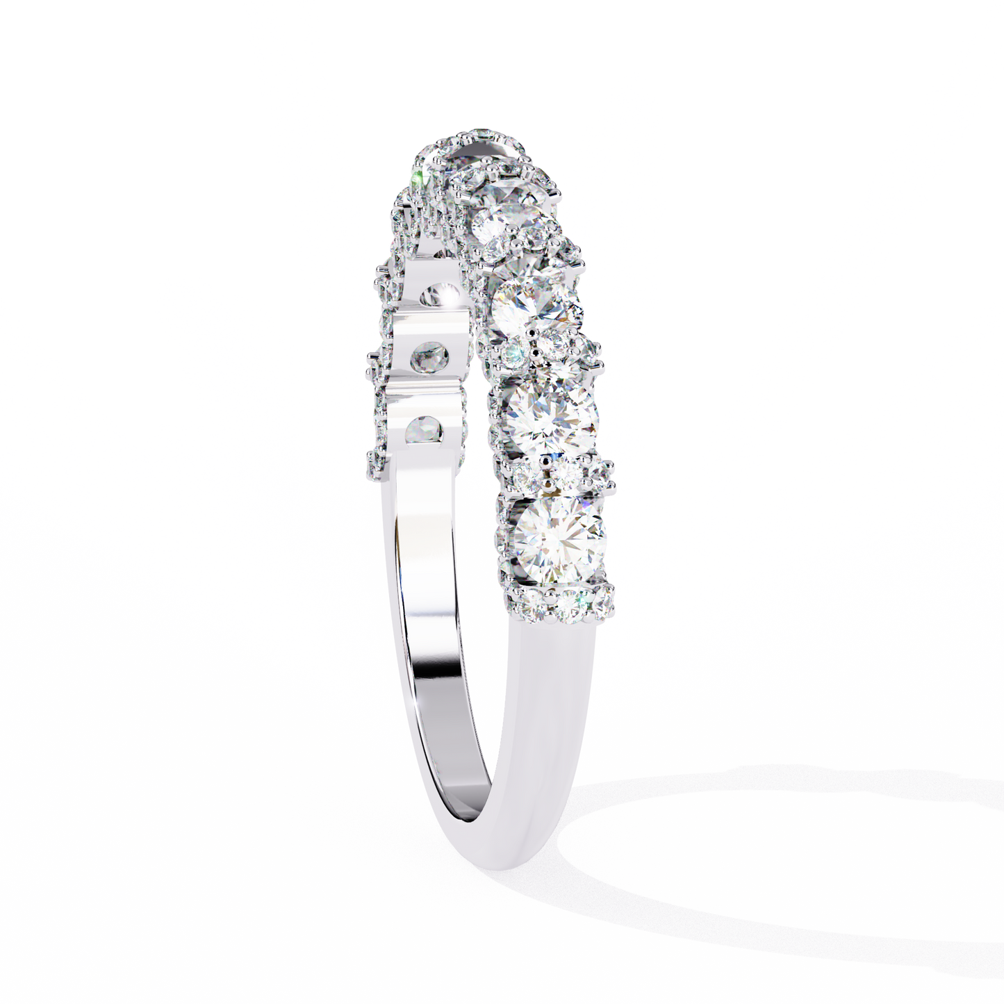 pure radiance shared prong lab diamond band