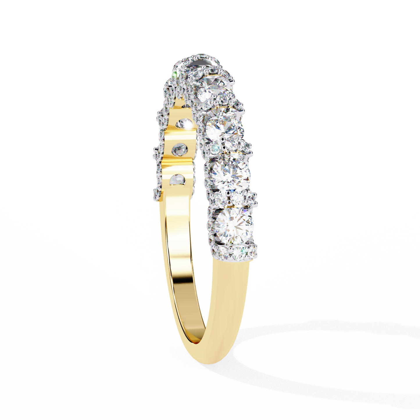pure radiance shared prong lab diamond band
