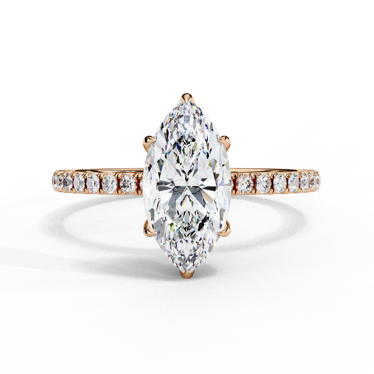 marquise lab grown diamond solitaire ring