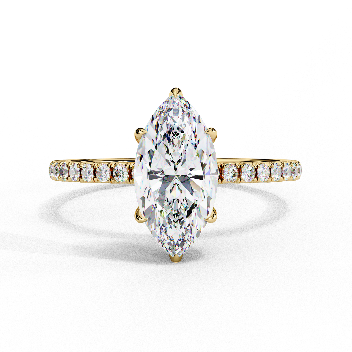 marquise lab grown diamond solitaire ring