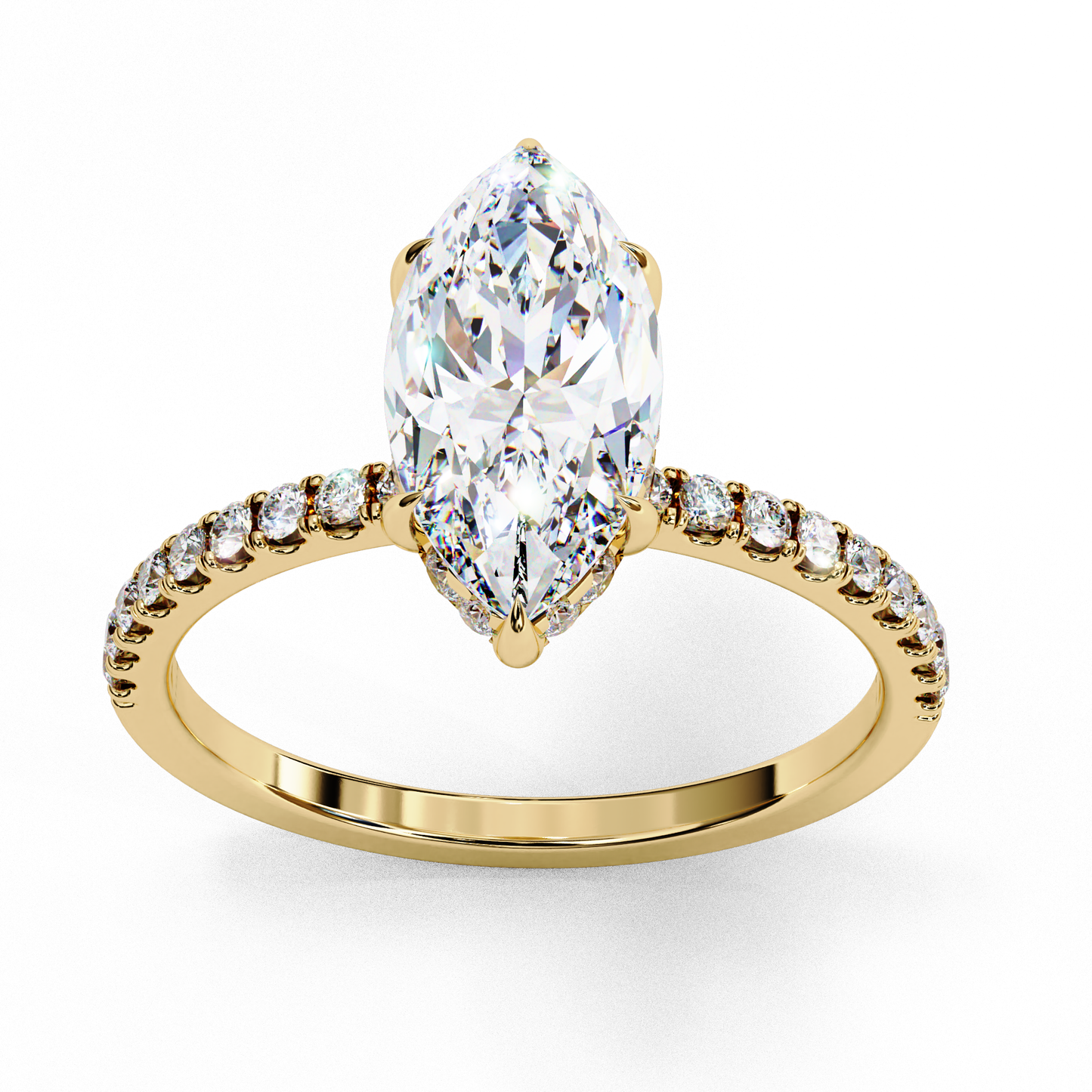 marquise lab grown diamond solitaire ring