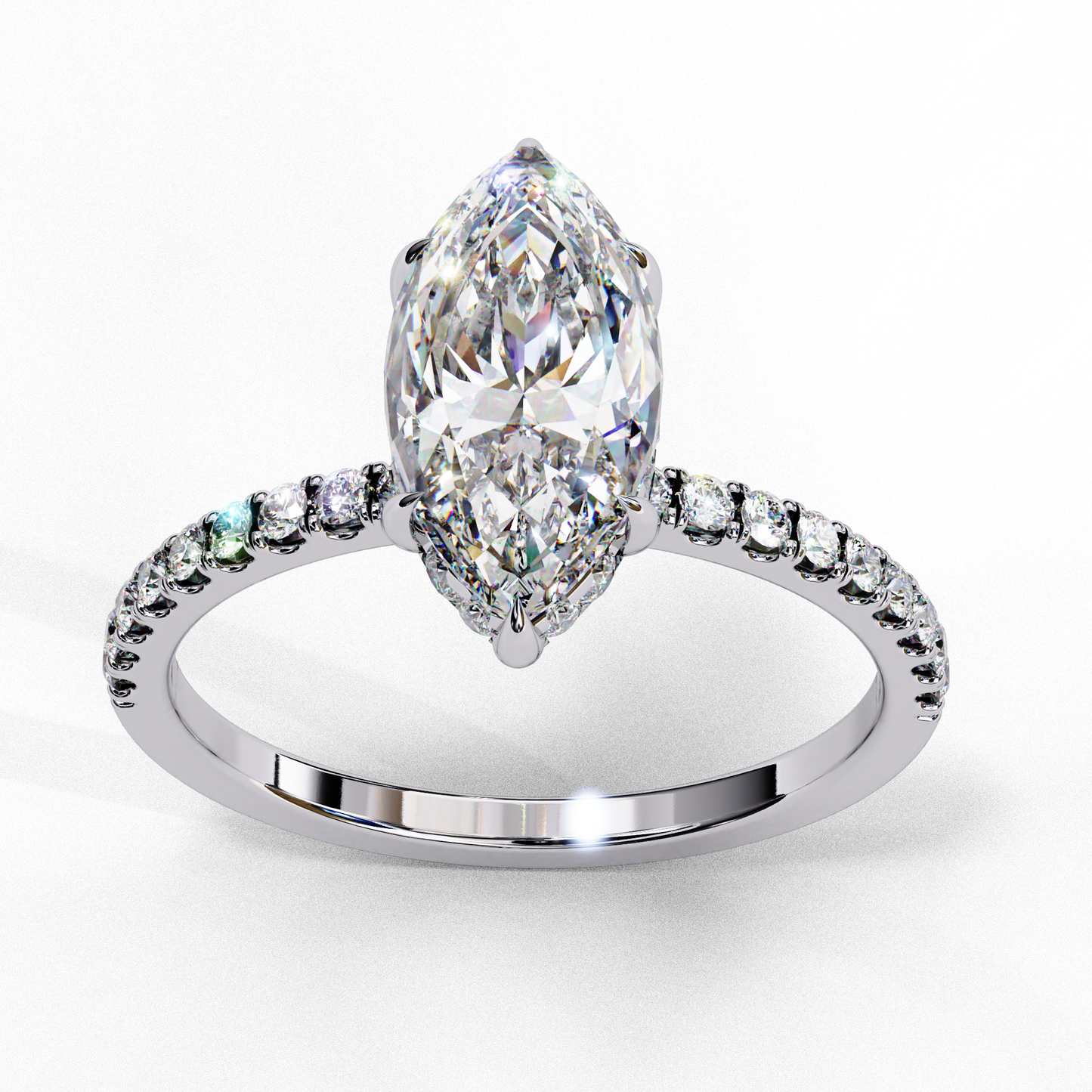 marquise lab grown diamond solitaire ring
