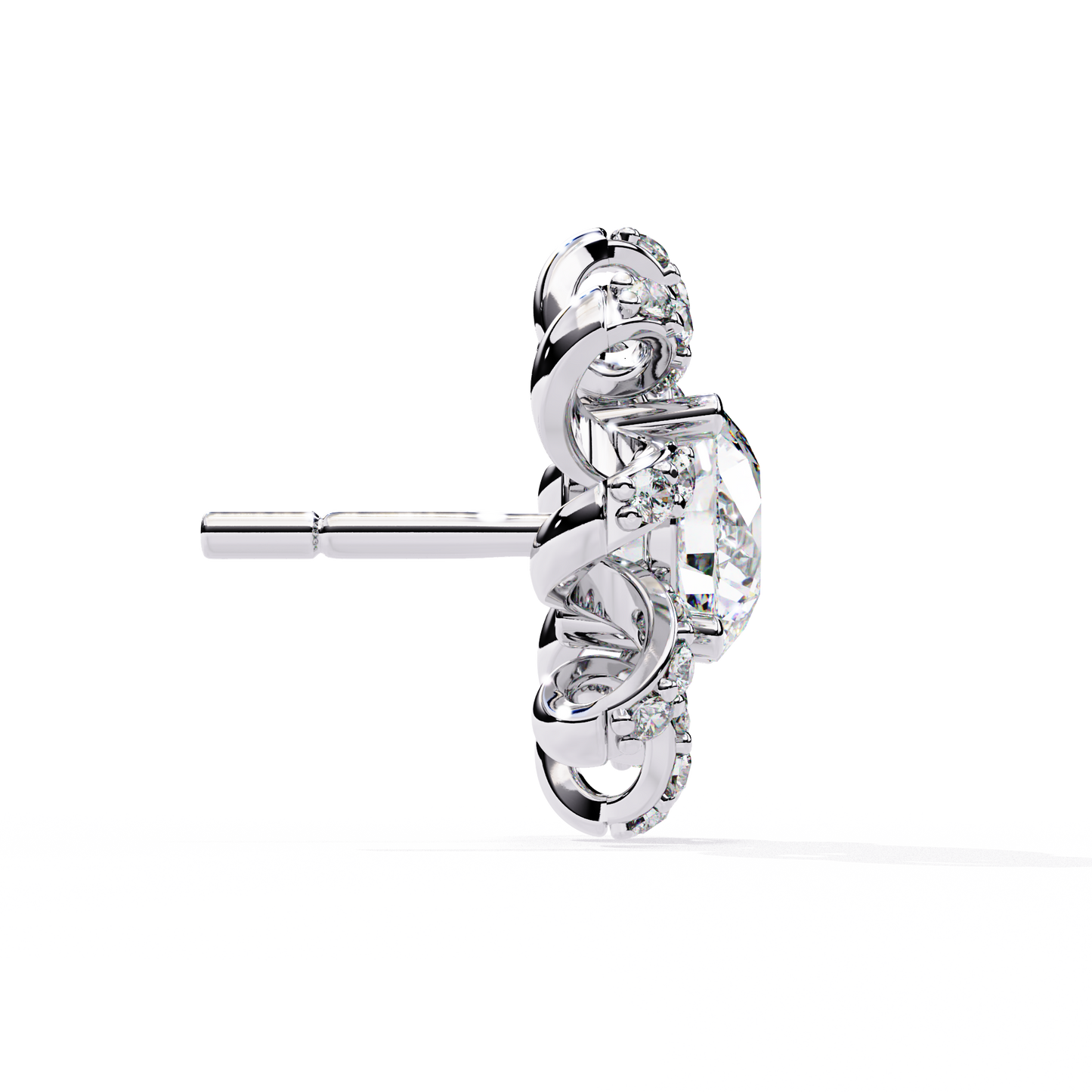 solstice ribbon sunburst lab grown diamond studs
