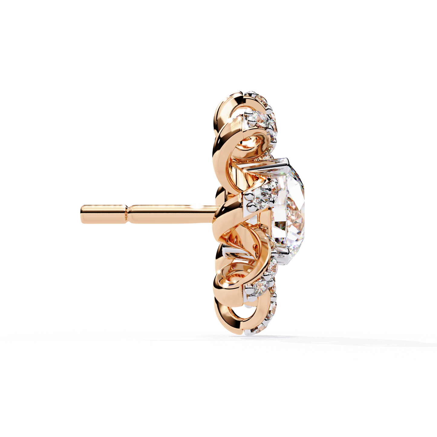 solstice ribbon sunburst lab grown diamond studs