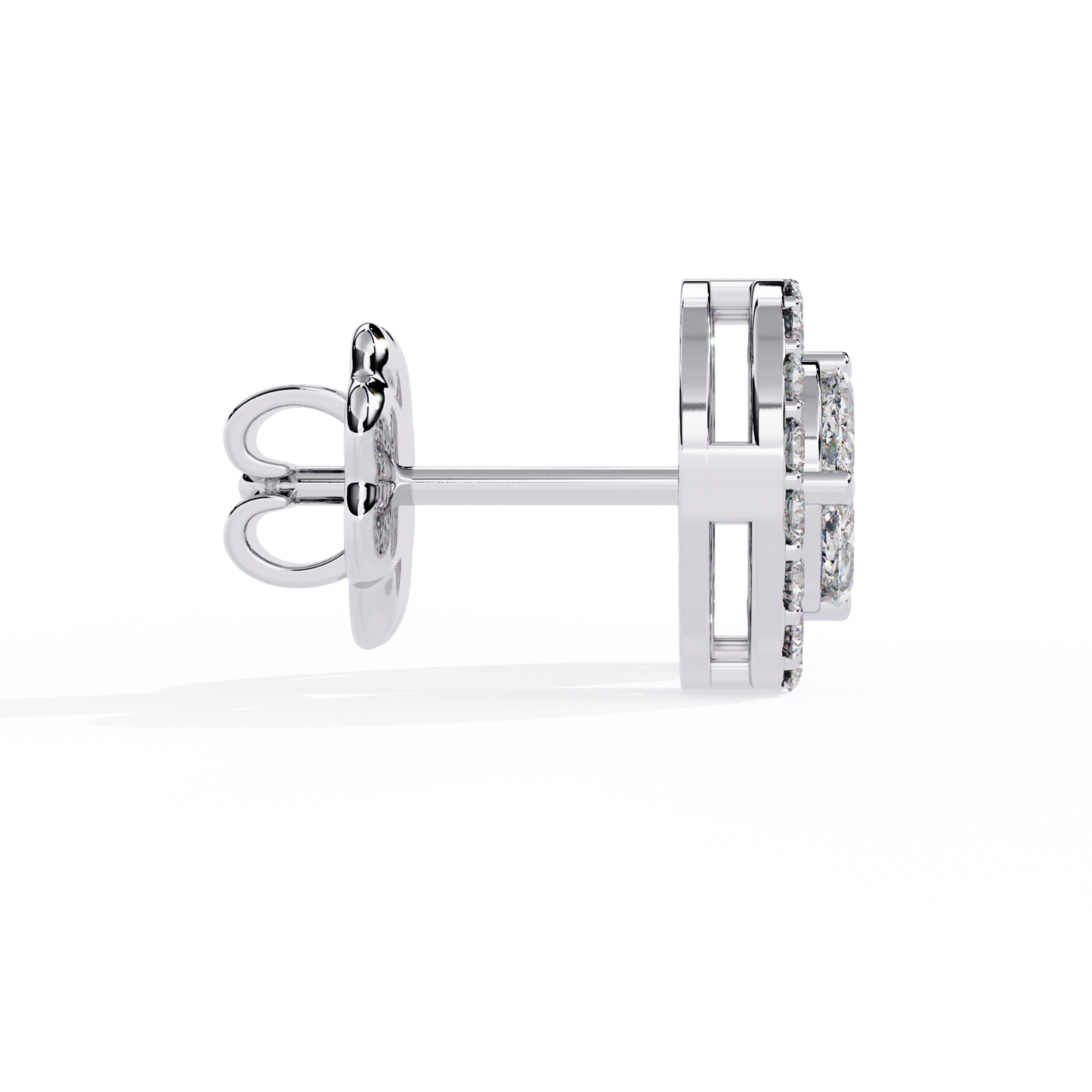 eclipse double halo cluster lab grown diamond studs