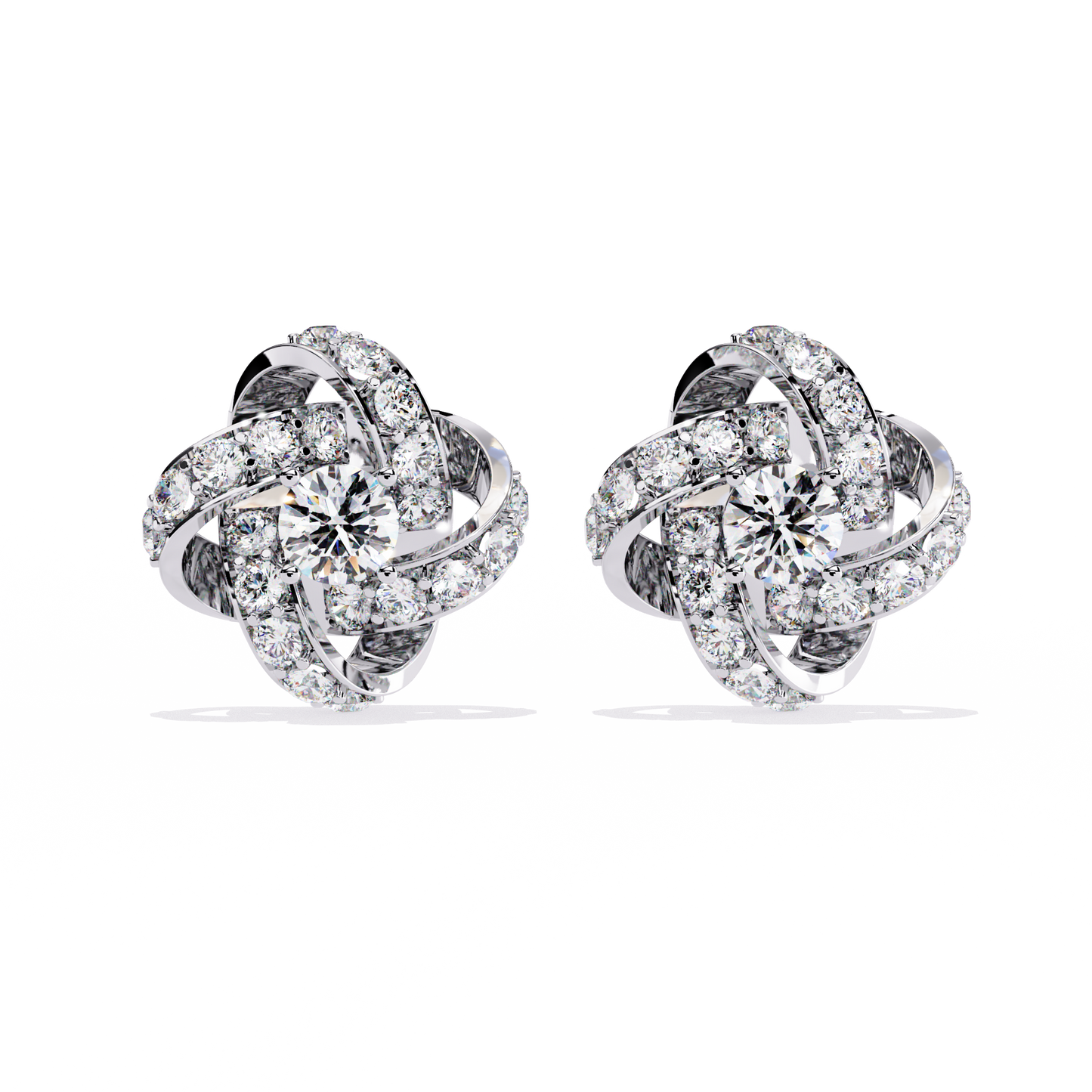 eternal knot lab grown diamond studs