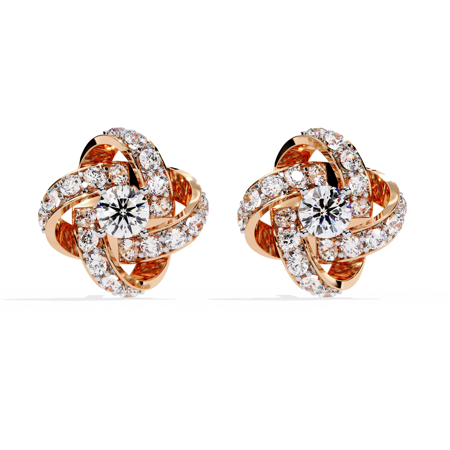 eternal knot lab grown diamond studs