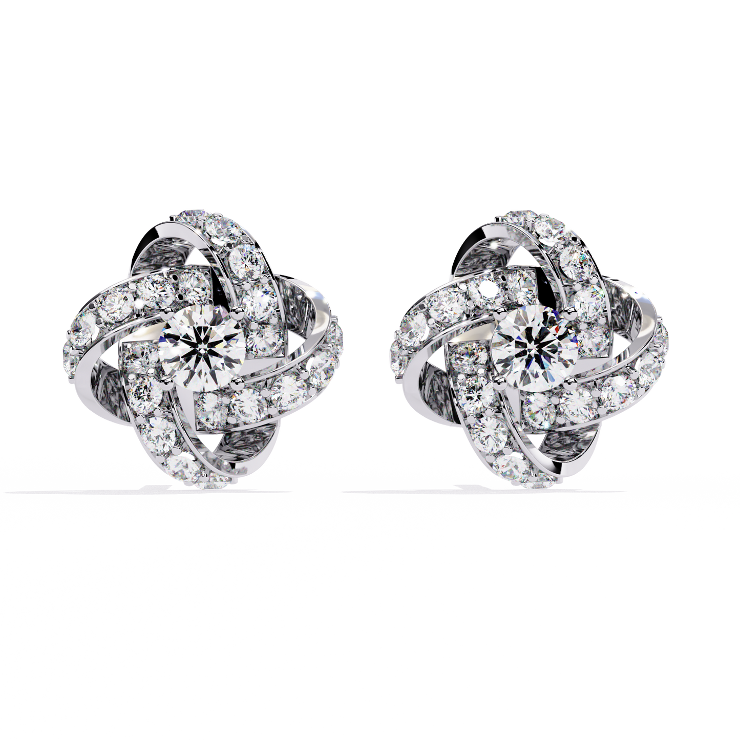 eternal knot lab grown diamond studs
