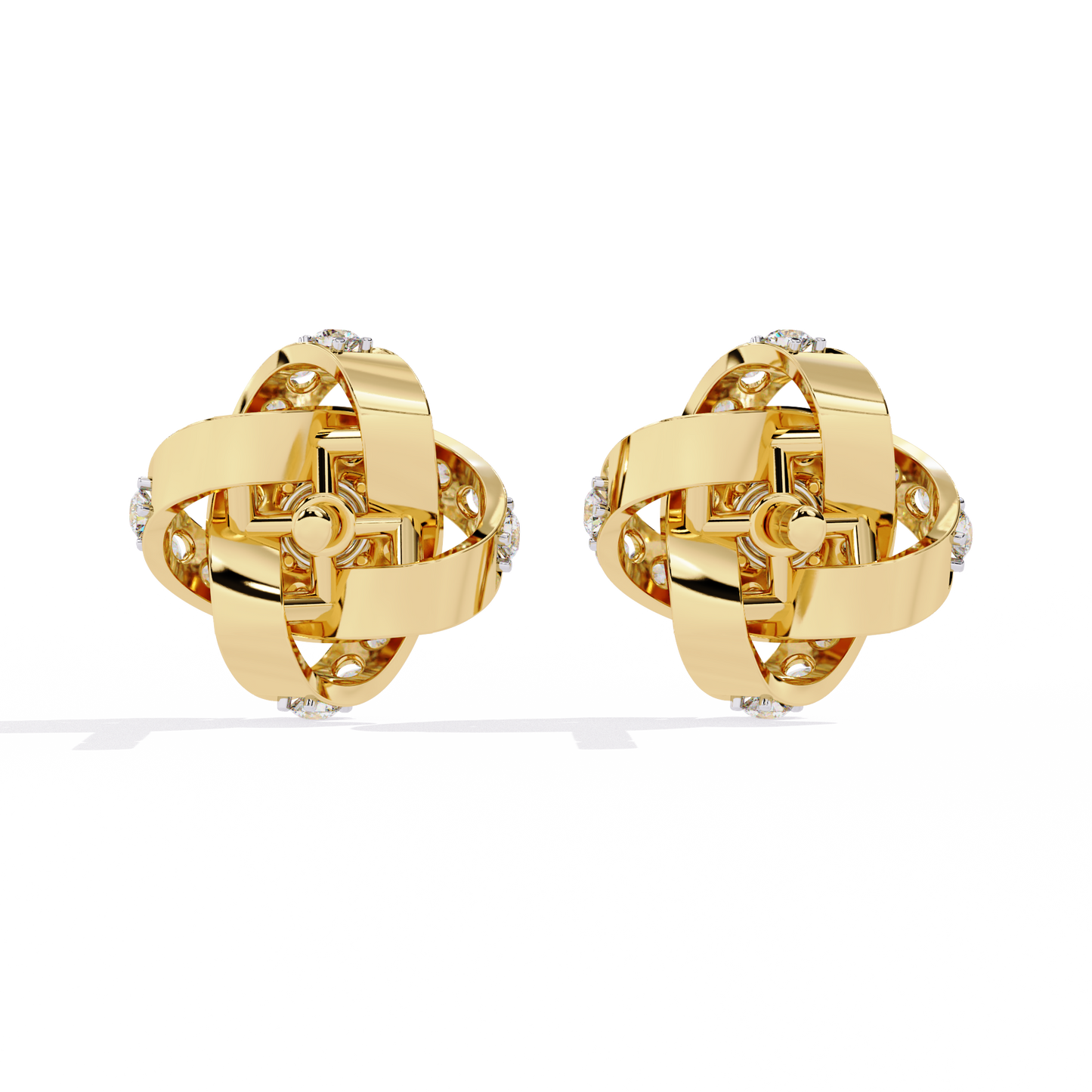 eternal knot lab grown diamond studs