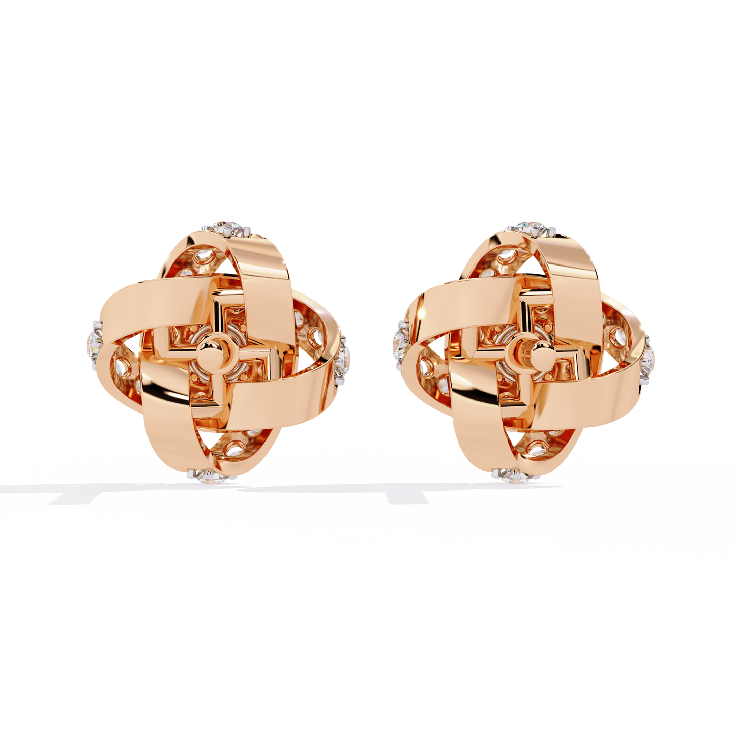 eternal knot lab grown diamond studs