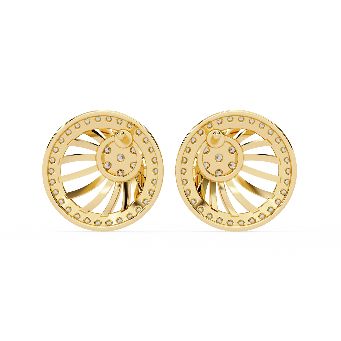 radiance sunburst cluster lab grown diamond studs