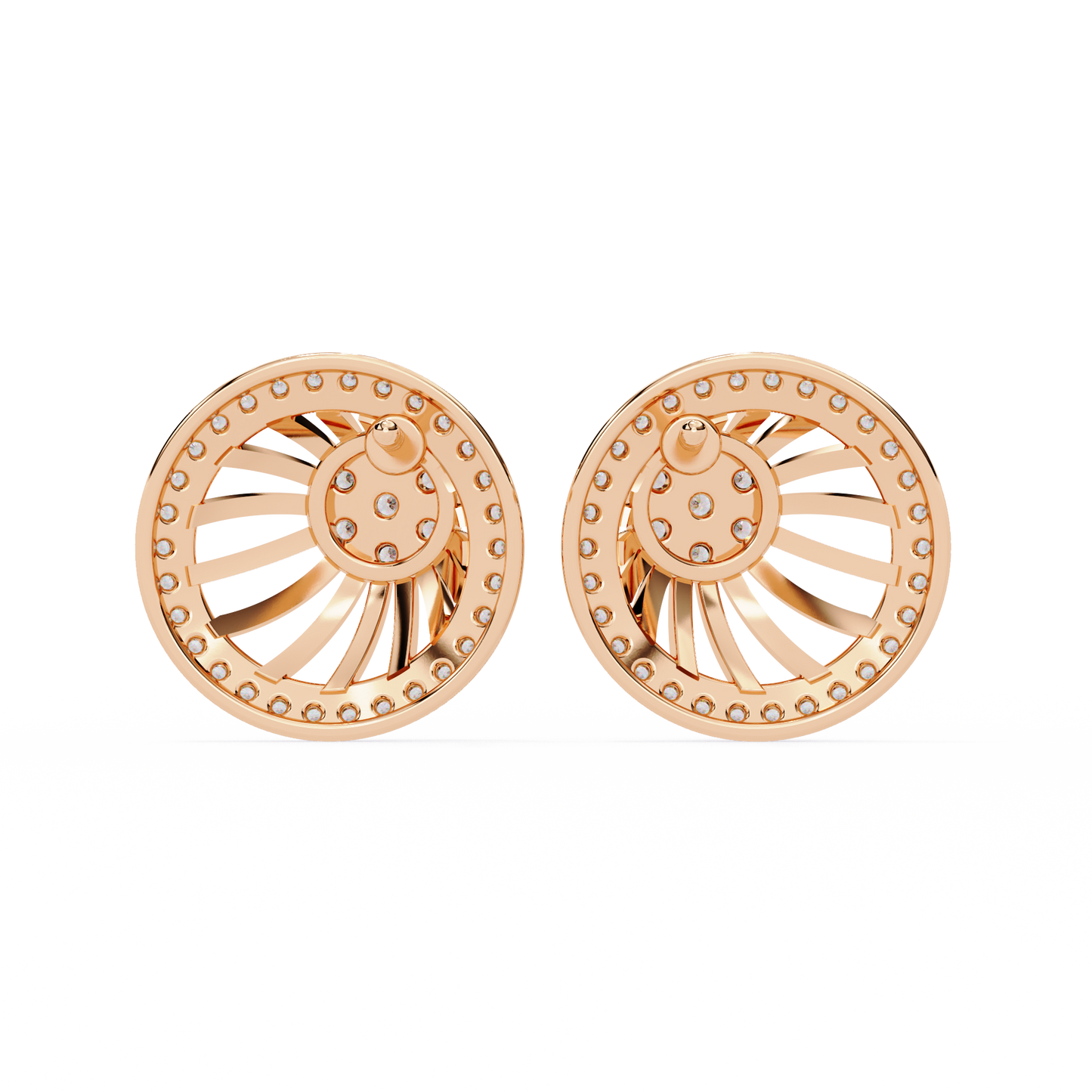radiance sunburst cluster lab grown diamond studs