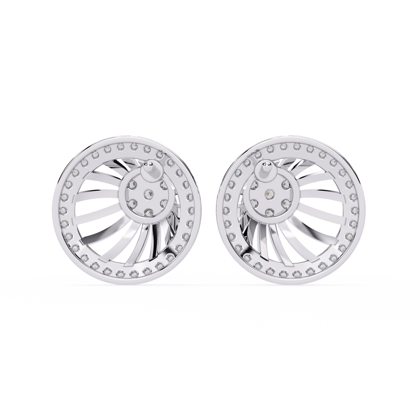 radiance sunburst cluster lab grown diamond studs