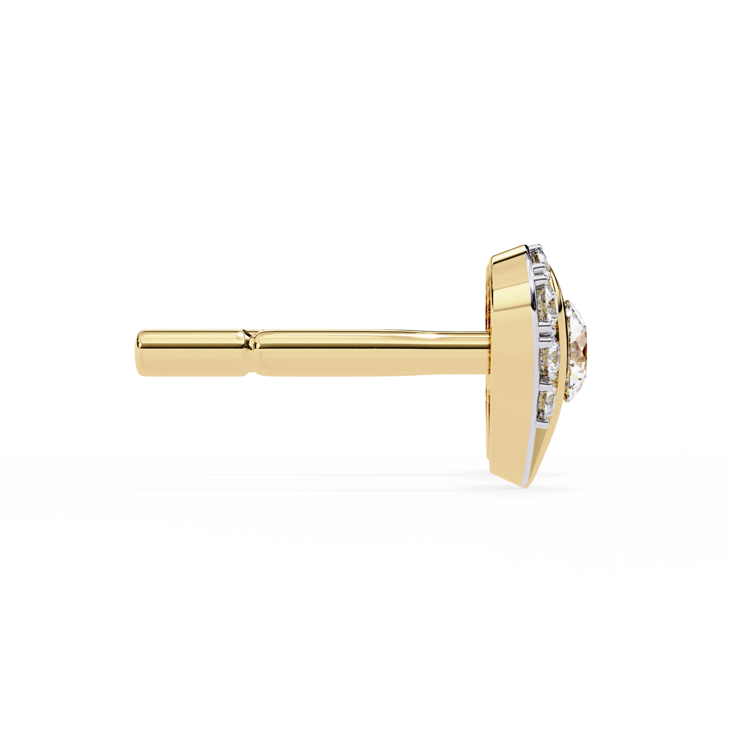 radiant heart halo lab grown diamond studs