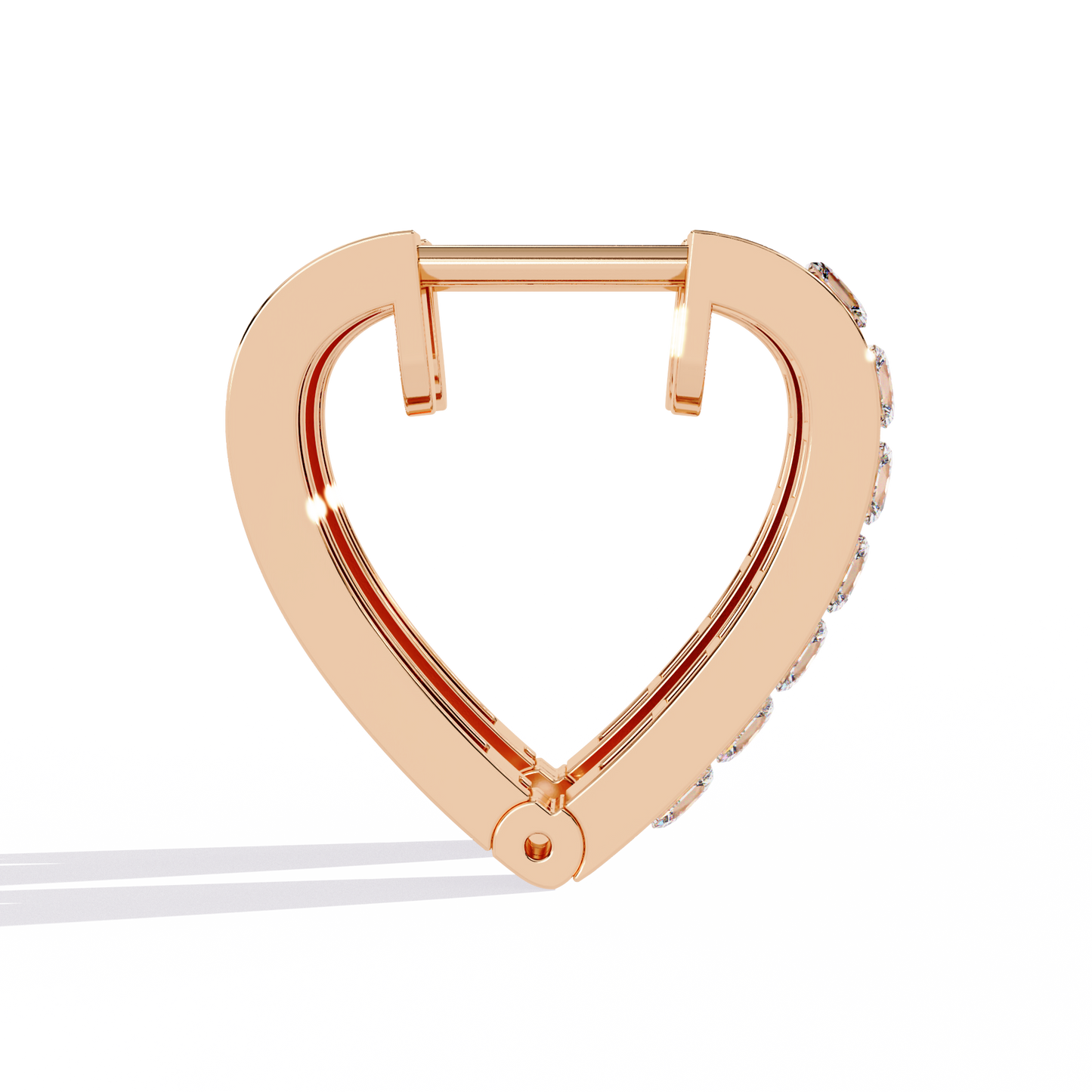 lovelink princess channel heart lab grown diamond hoops