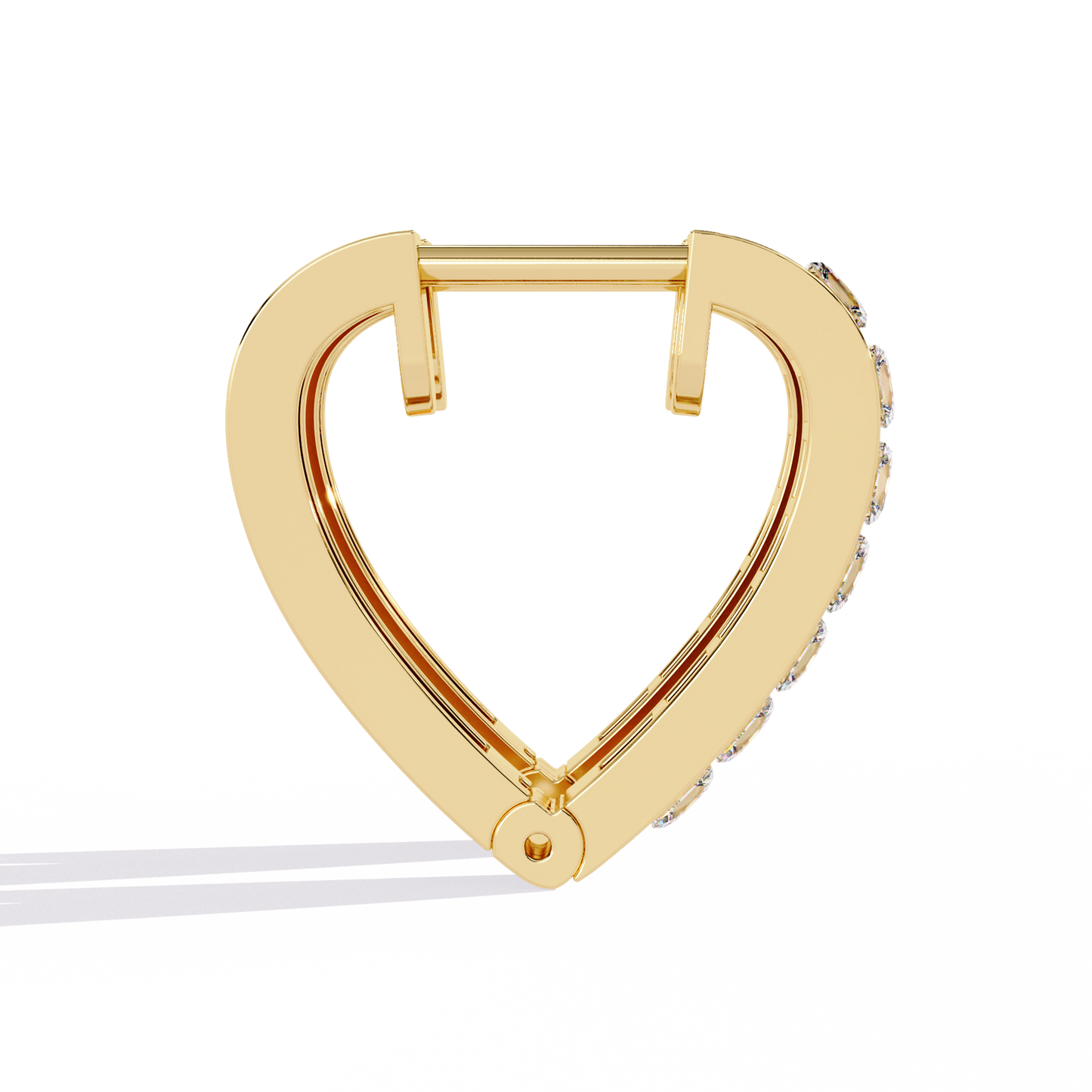 lovelink princess channel heart lab grown diamond hoops