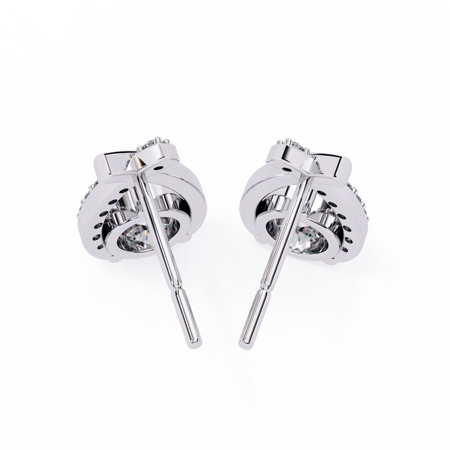 celeste bypass solitaire lab grown diamond studs