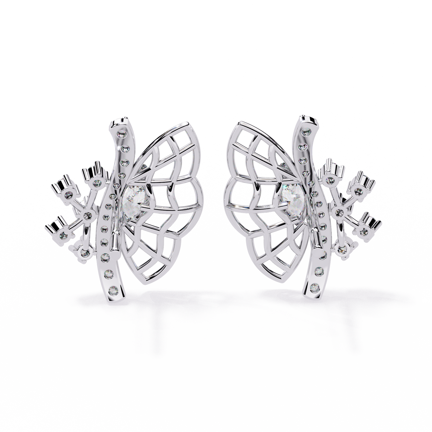 papillon marquise lab grown diamond butterfly studs