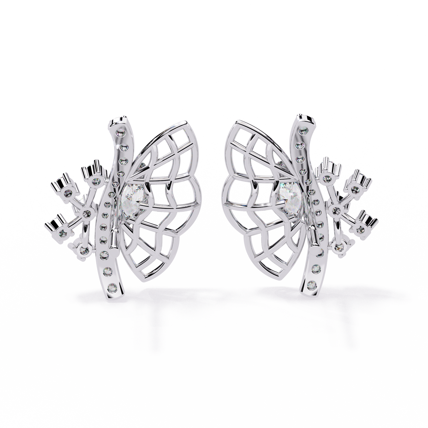 papillon marquise lab grown diamond butterfly studs