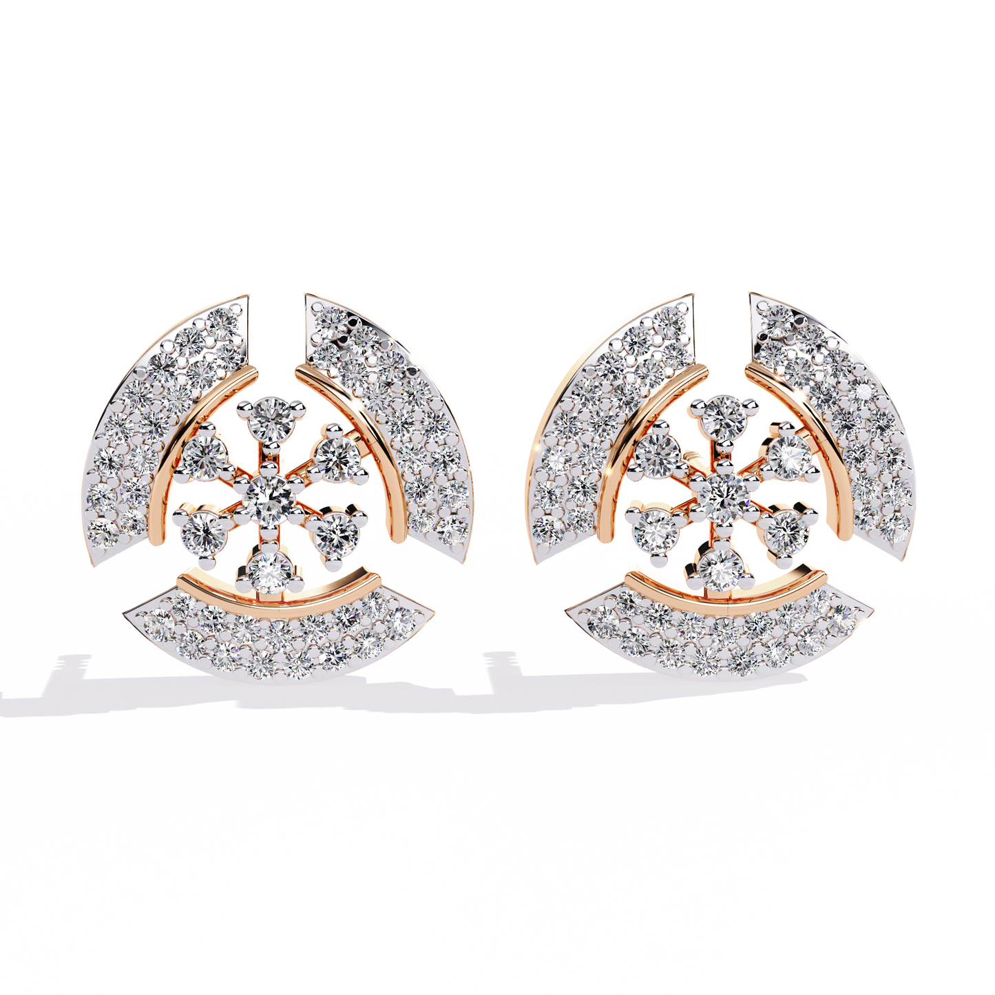 nova dome cluster lab grown diamond studs