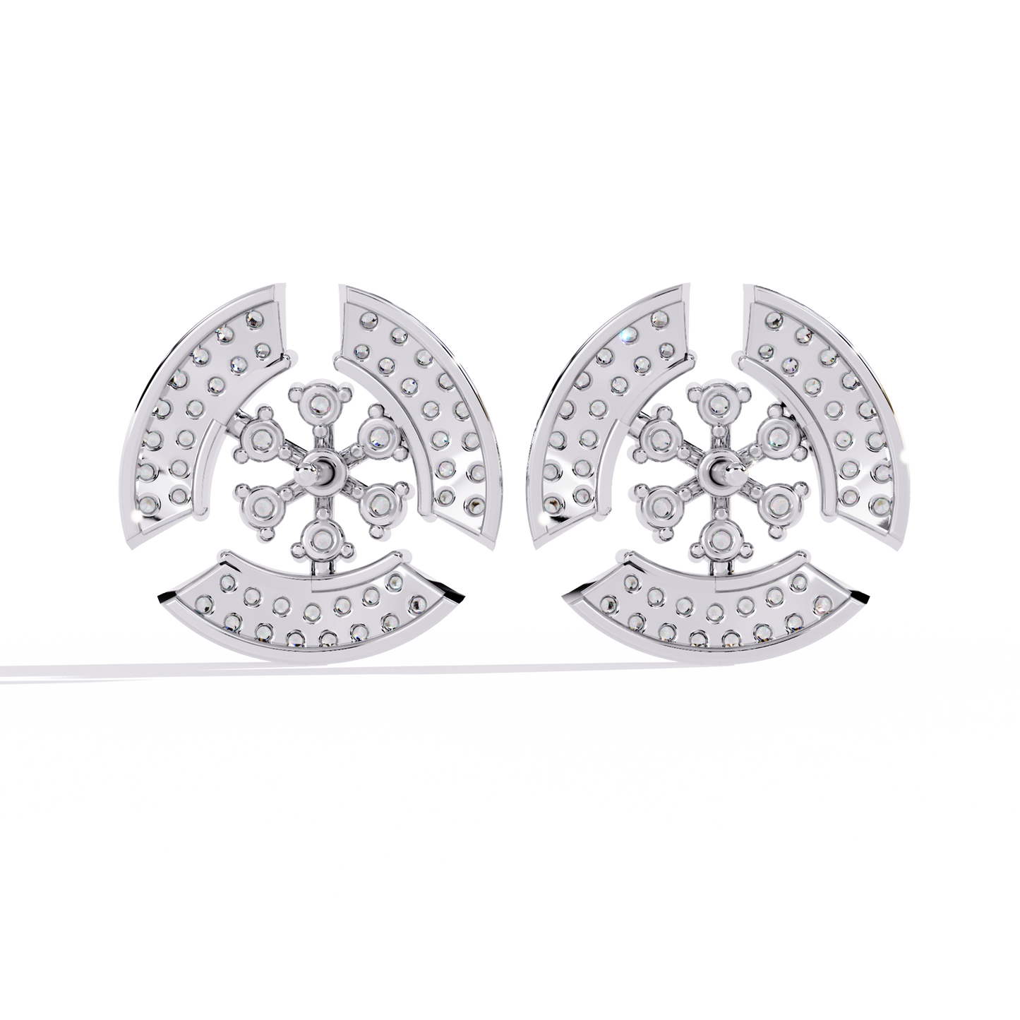 nova dome cluster lab grown diamond studs