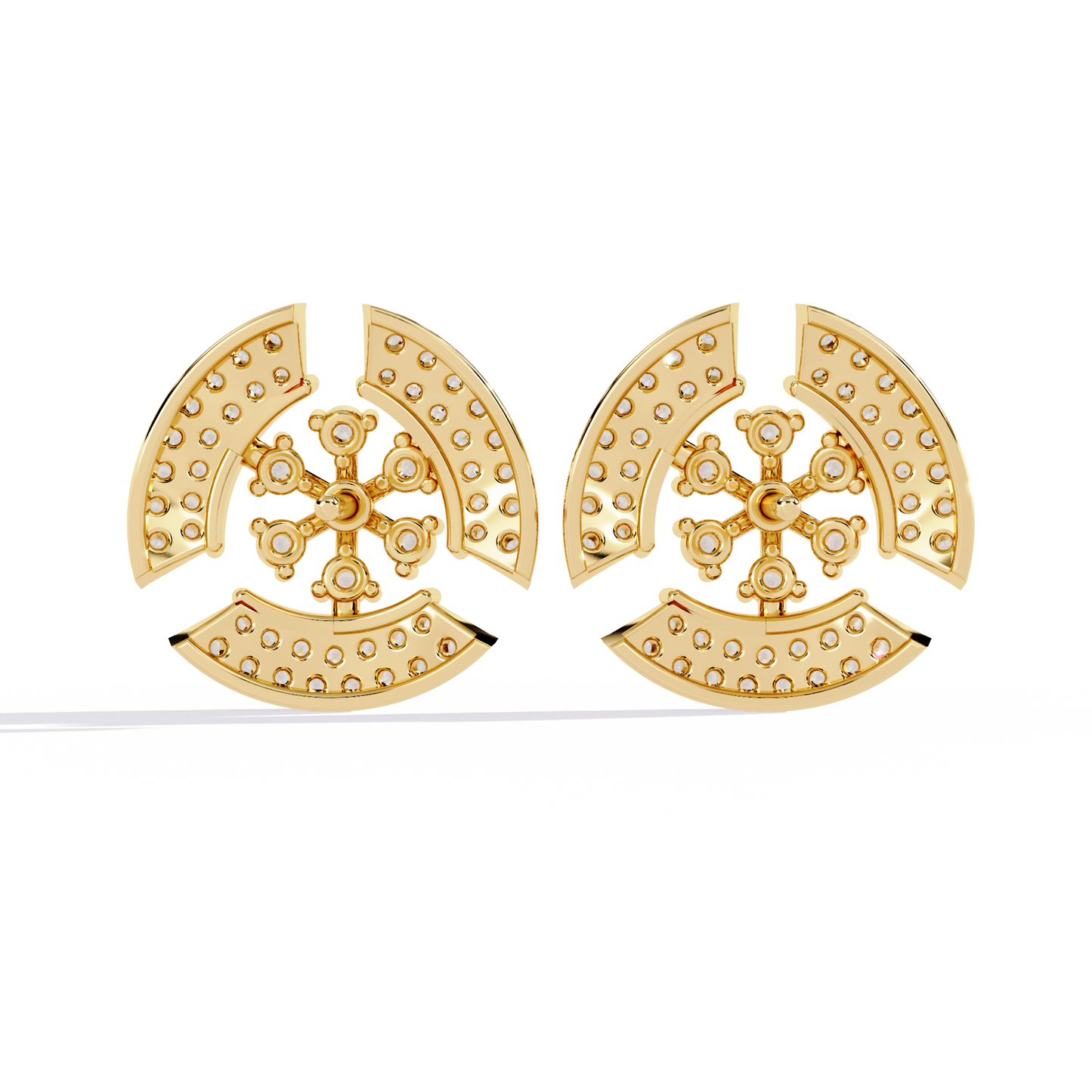 nova dome cluster lab grown diamond studs