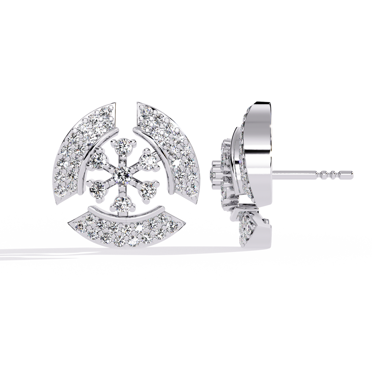 nova dome cluster lab grown diamond studs