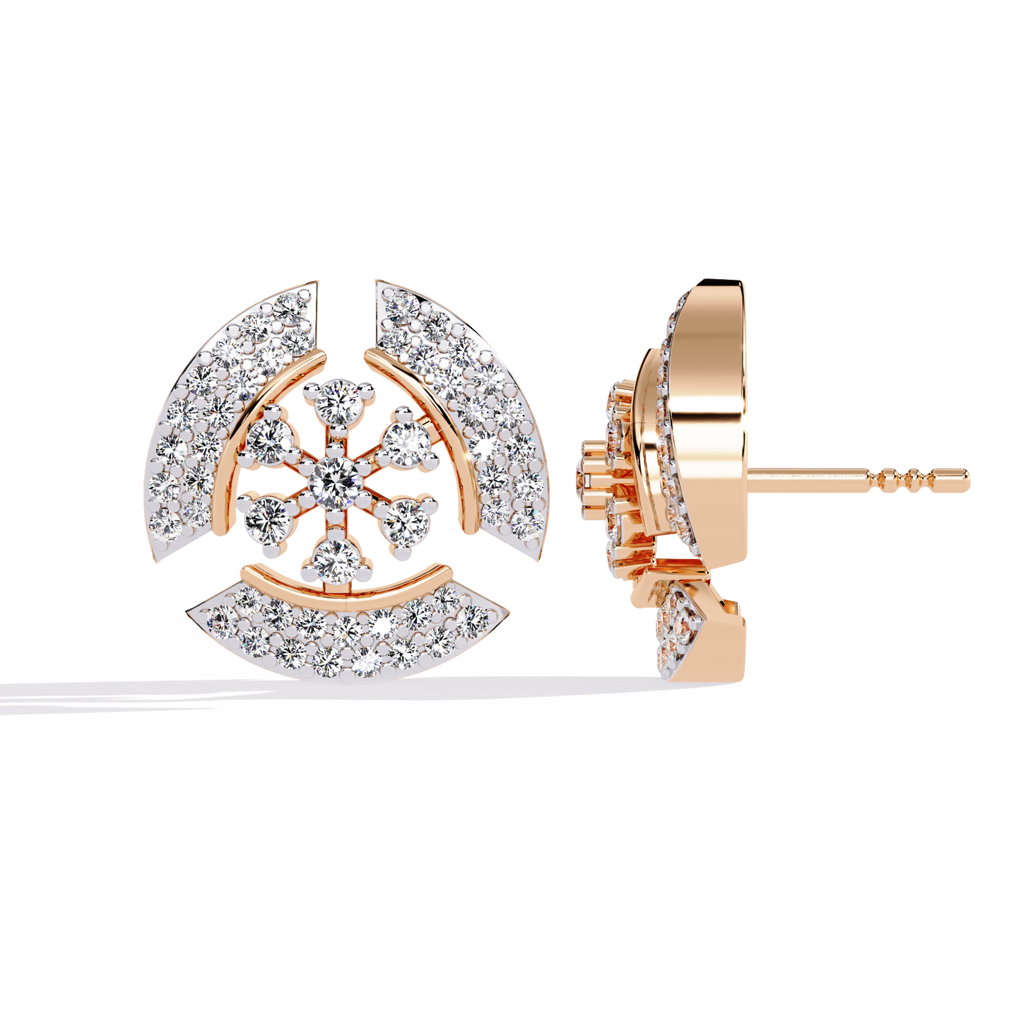 nova dome cluster lab grown diamond studs