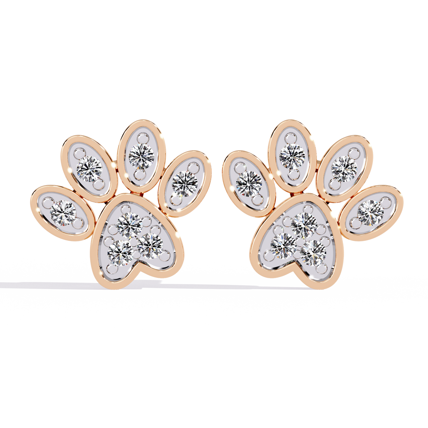 paw promise lab grown diamond studs