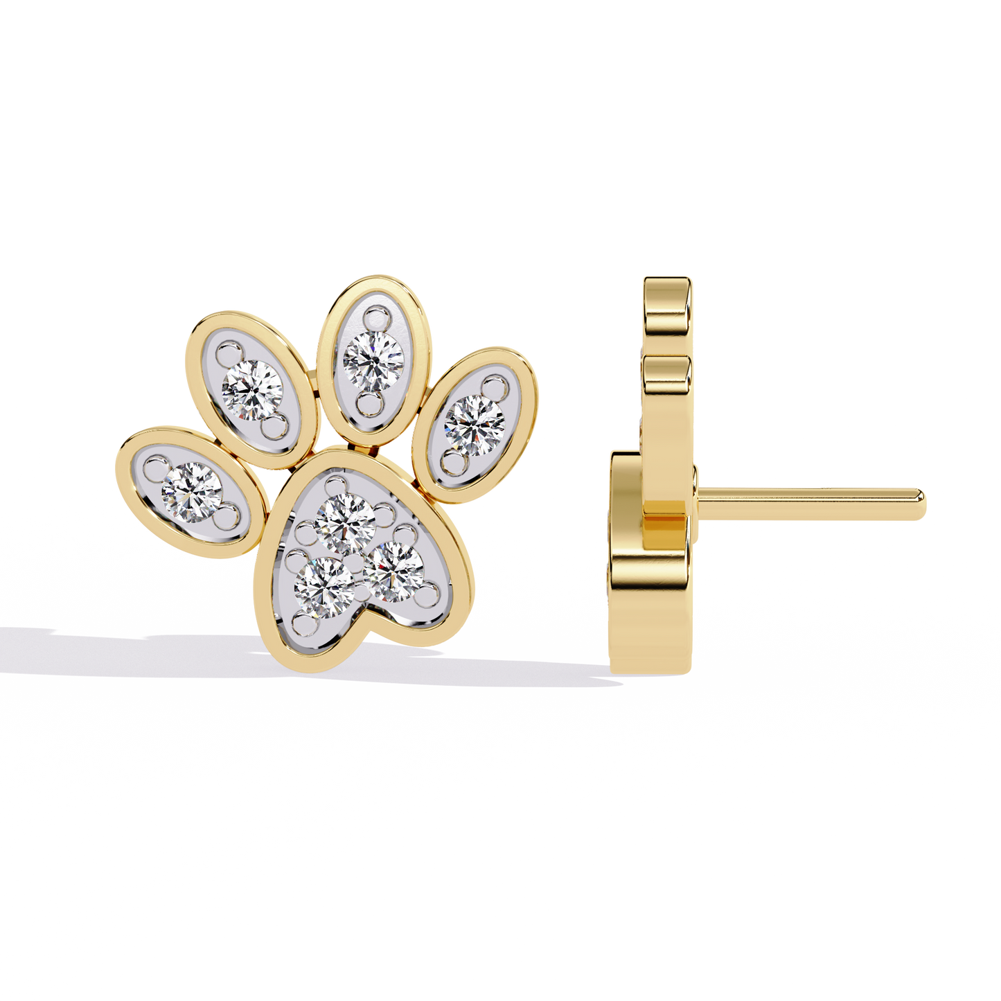 paw promise lab grown diamond studs