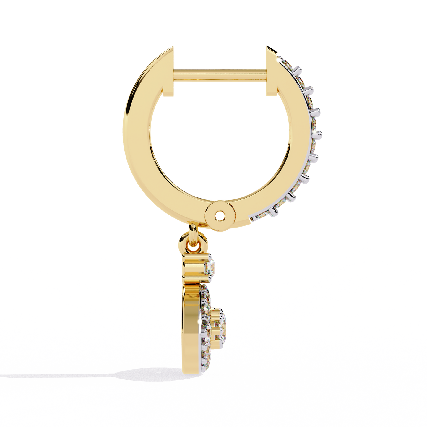 protea evil eye marquise lab grown diamond drop hoops