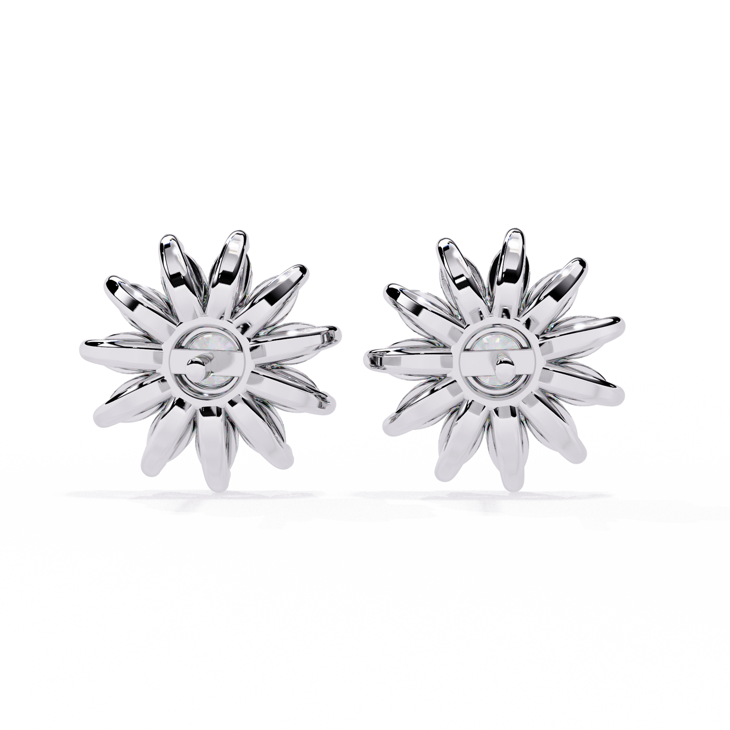 solara marquise floral cluster lab grown diamond studs