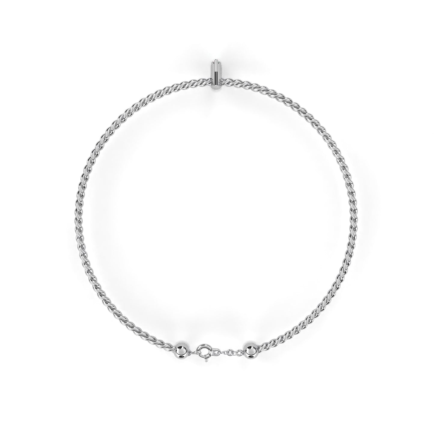 twist charm lab grown diamond bracelet