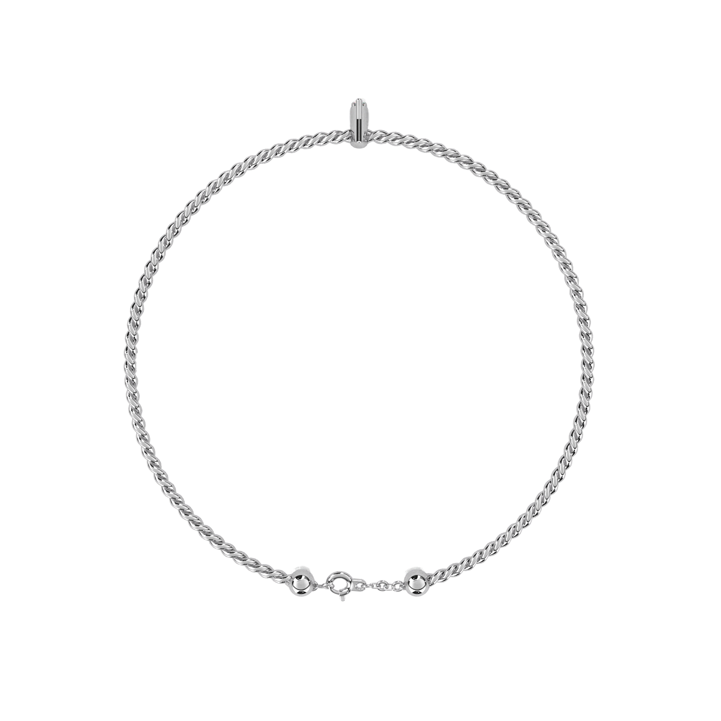 twist charm lab grown diamond bracelet