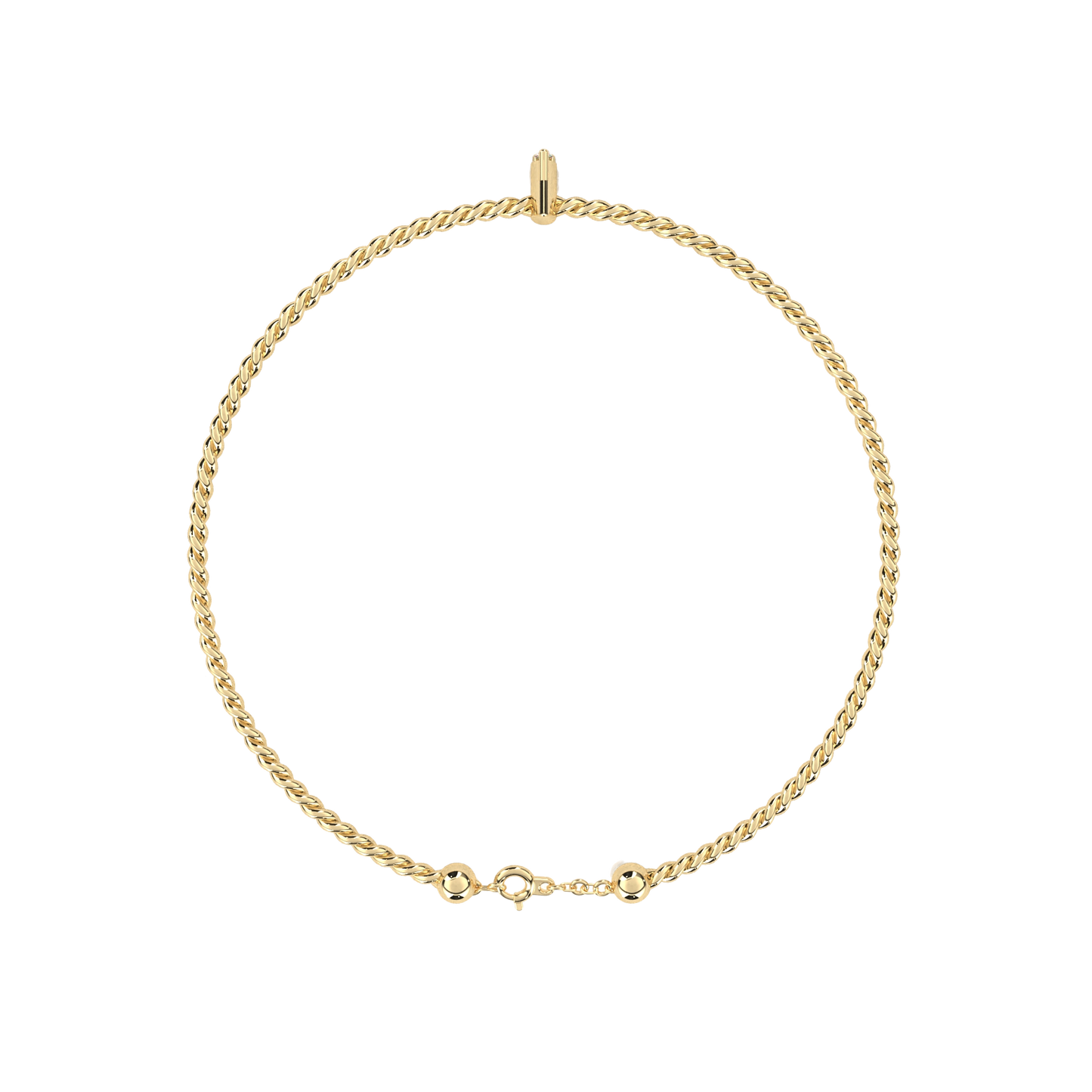twist charm lab grown diamond bracelet