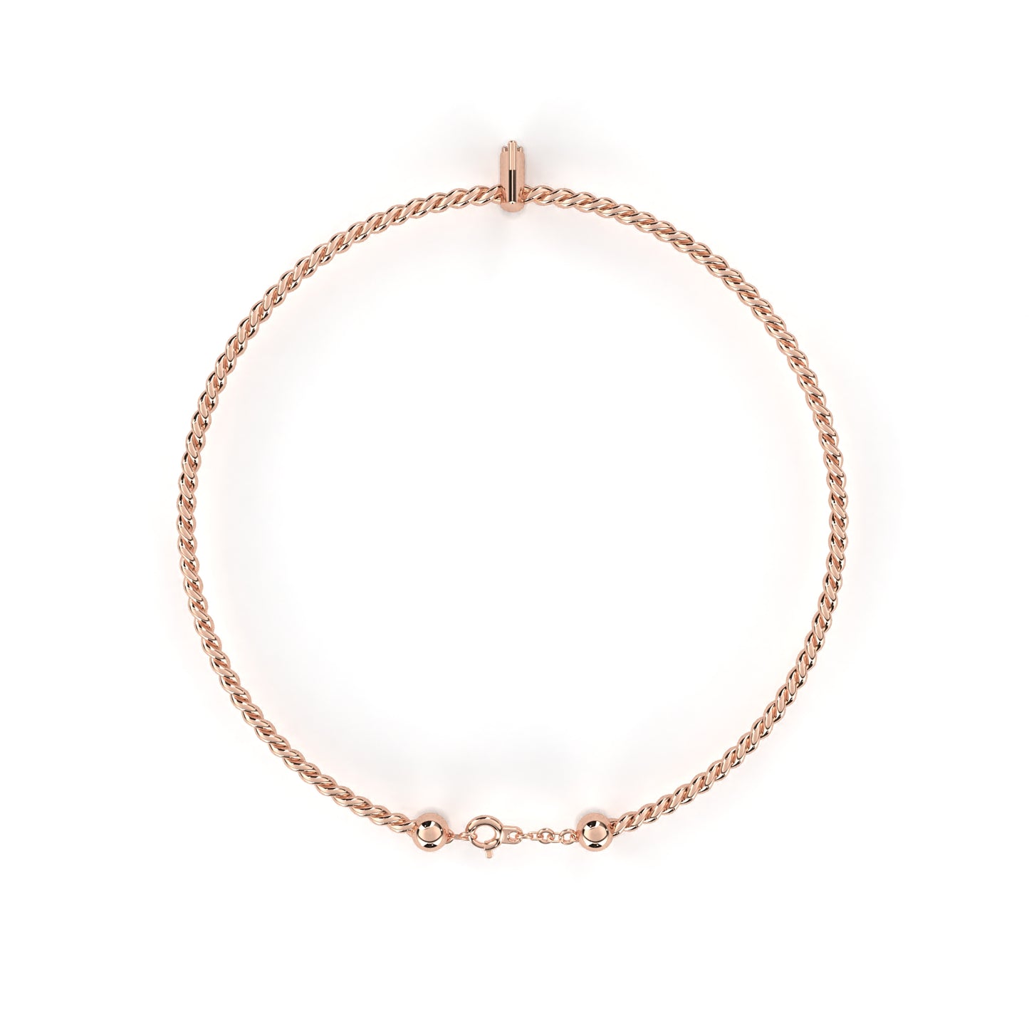twist charm lab grown diamond bracelet