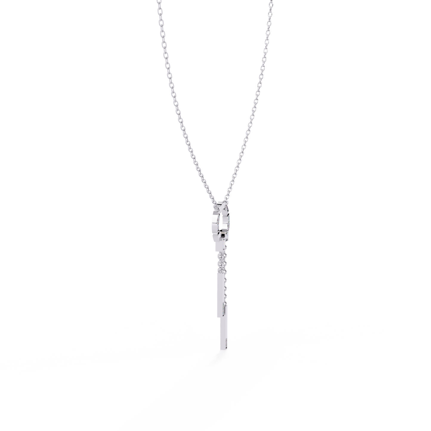 arcadia geometric chain bar lab grown diamond necklace