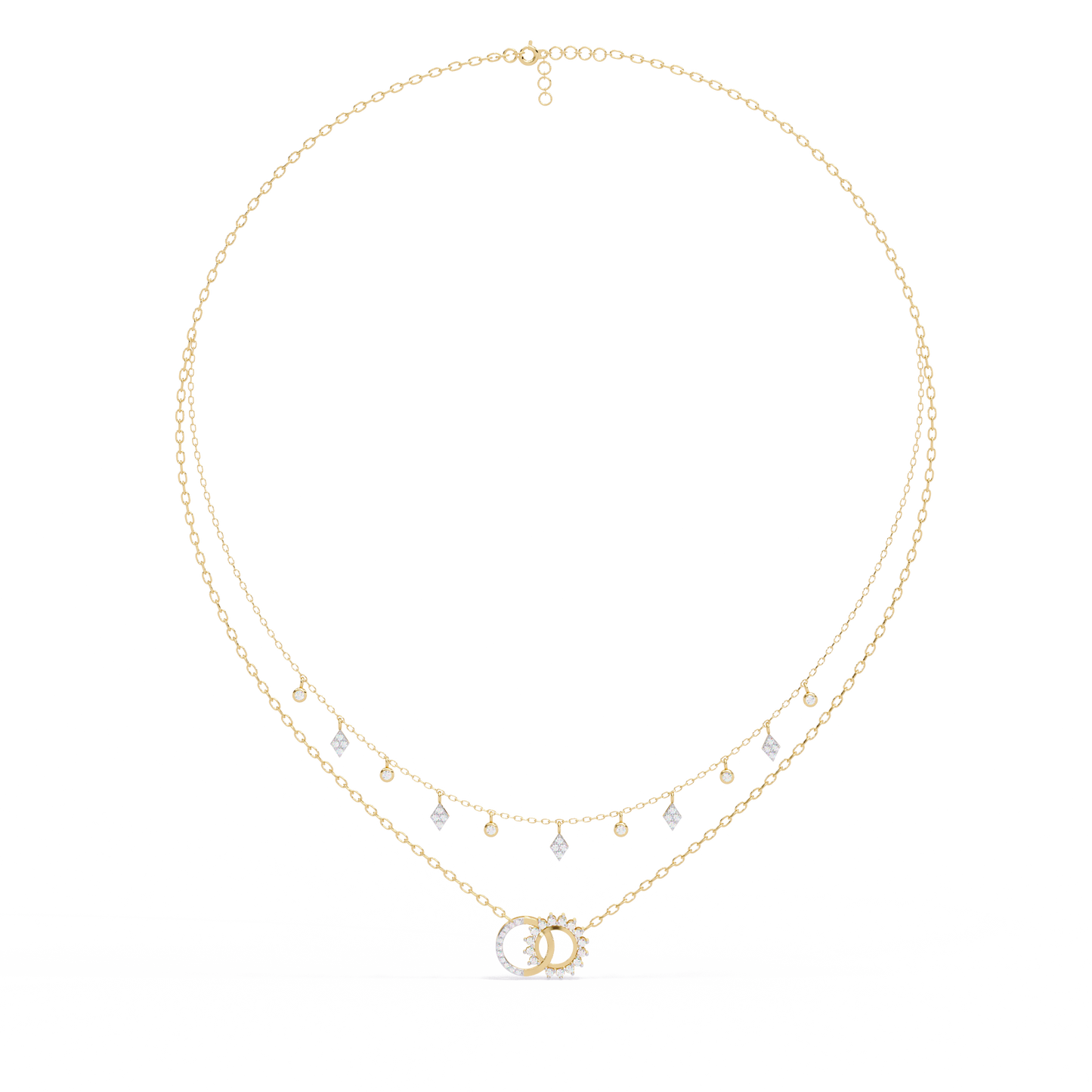 eclipse harmony celestial lab grown diamond necklace