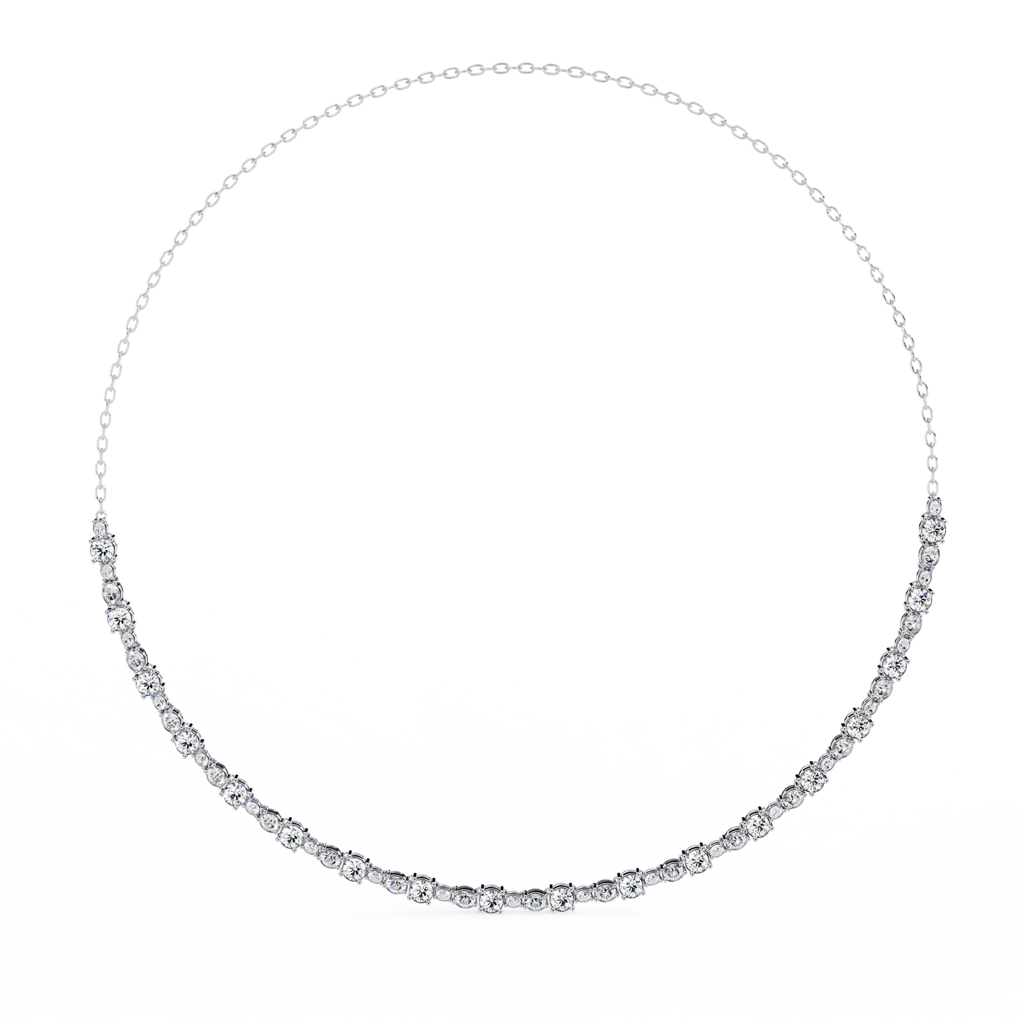 eterna bezel lab grown diamond by the yard necklace