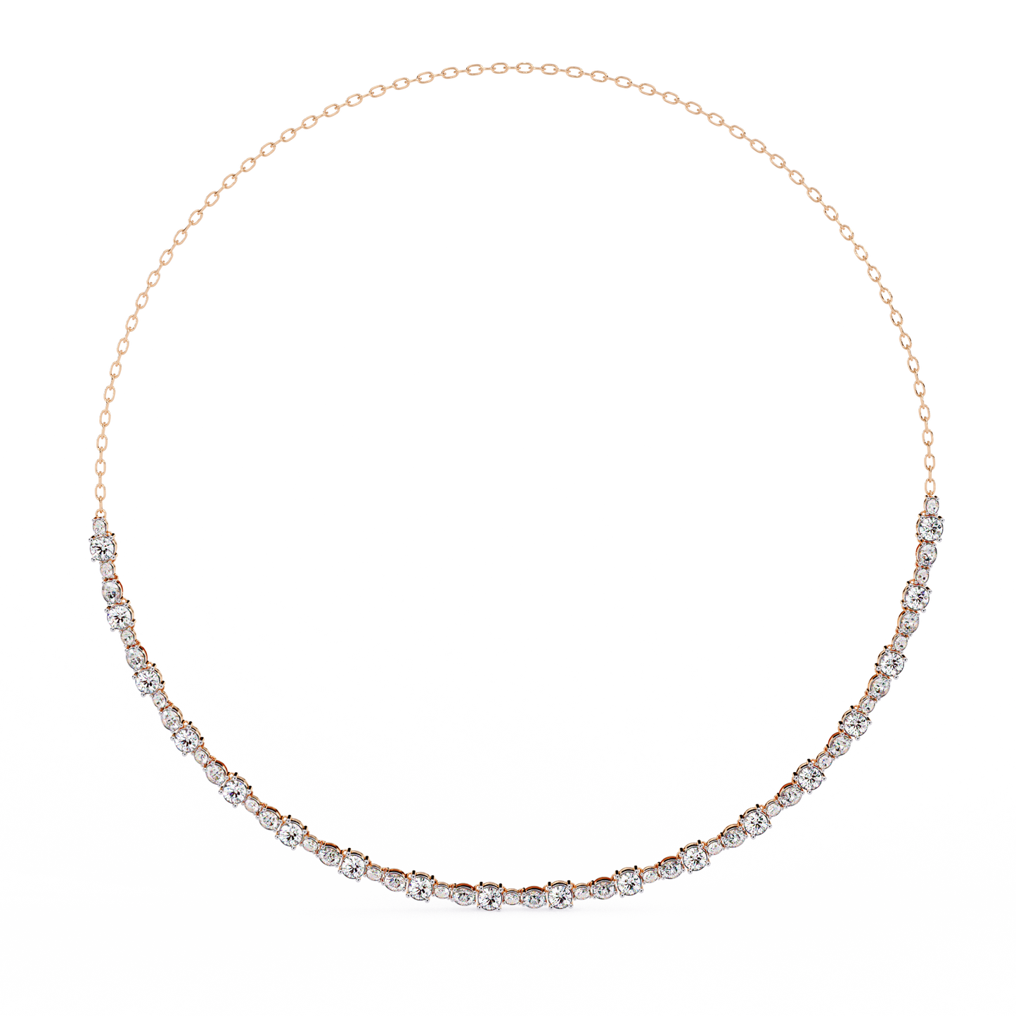 eterna bezel lab grown diamond by the yard necklace