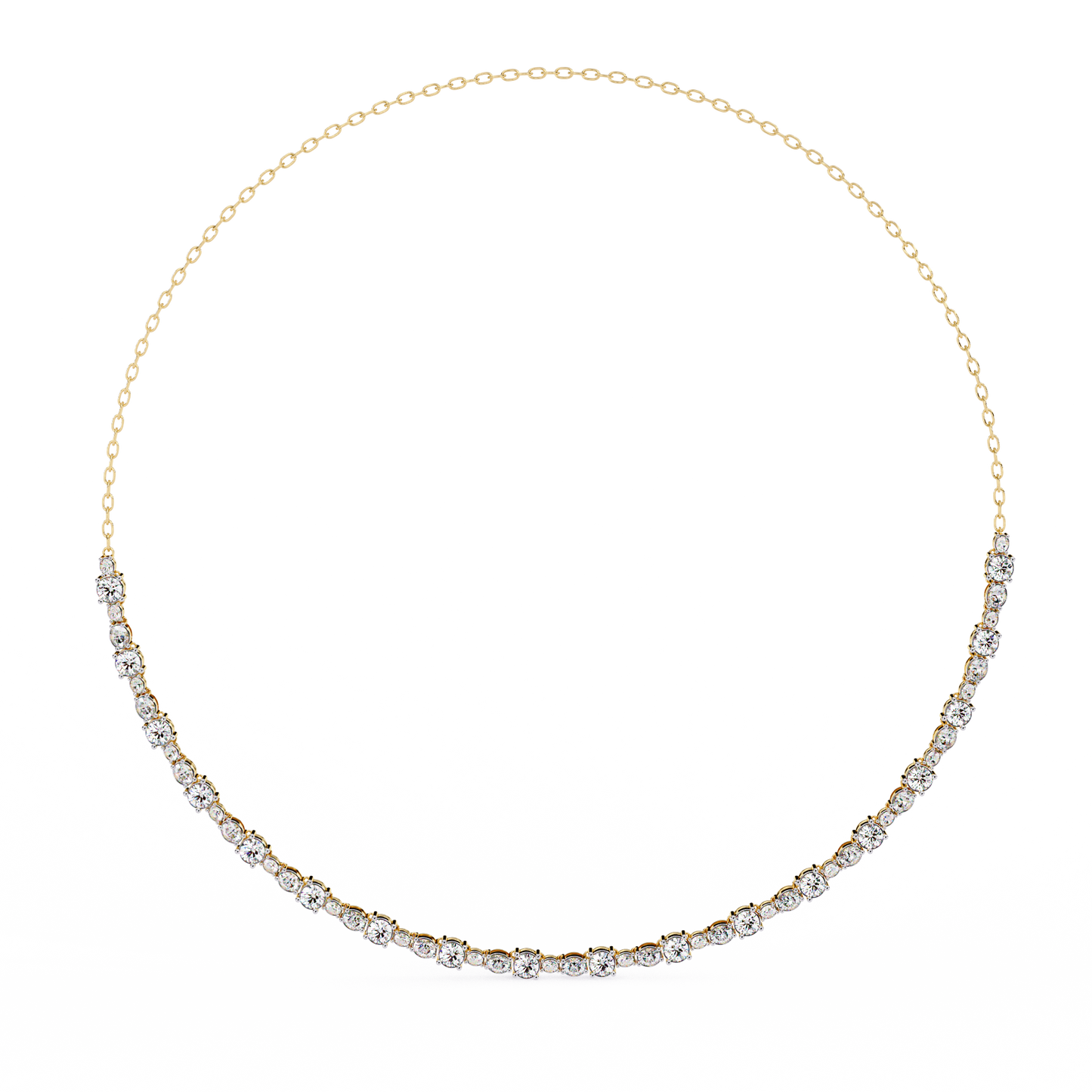 eterna bezel lab grown diamond by the yard necklace