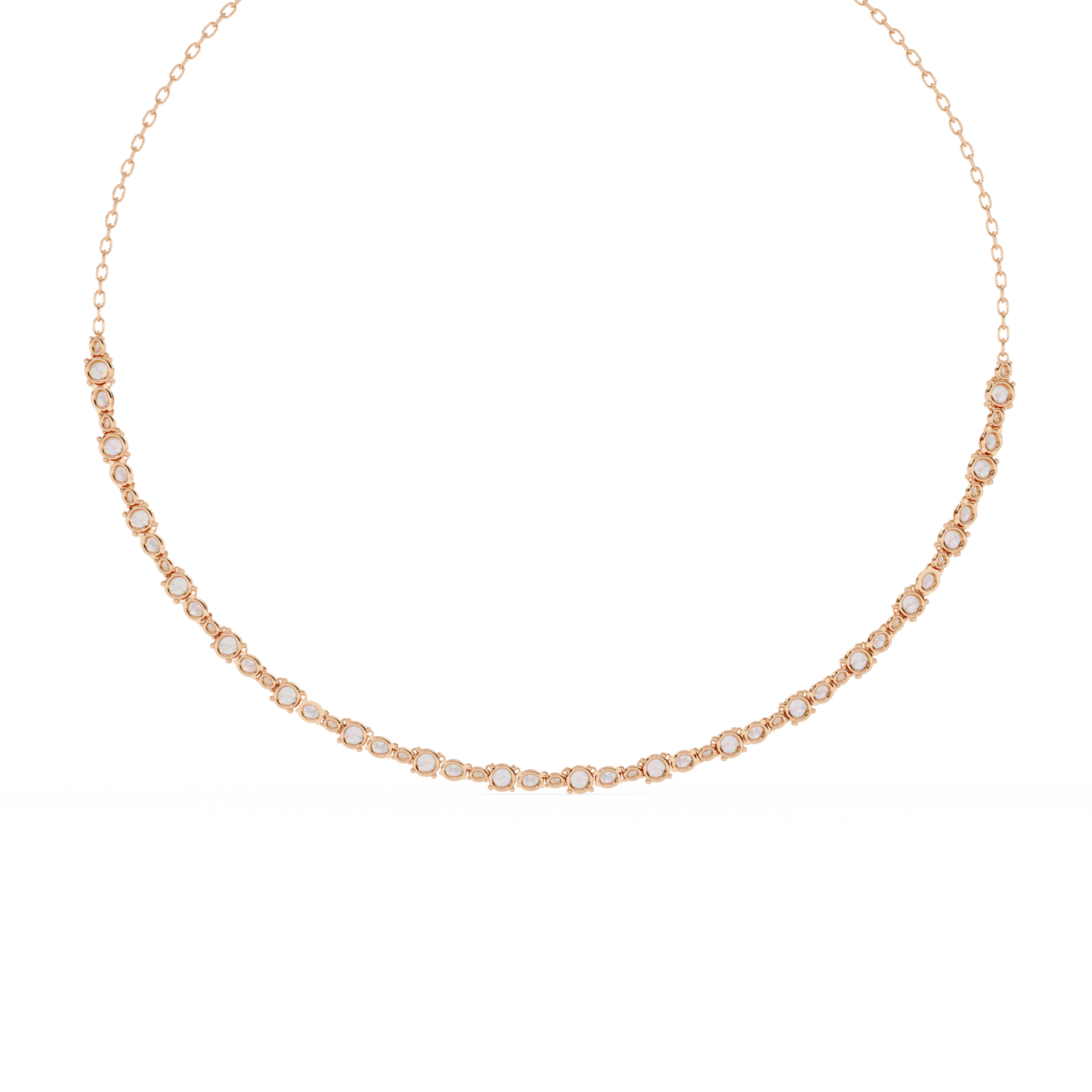 eterna bezel lab grown diamond by the yard necklace