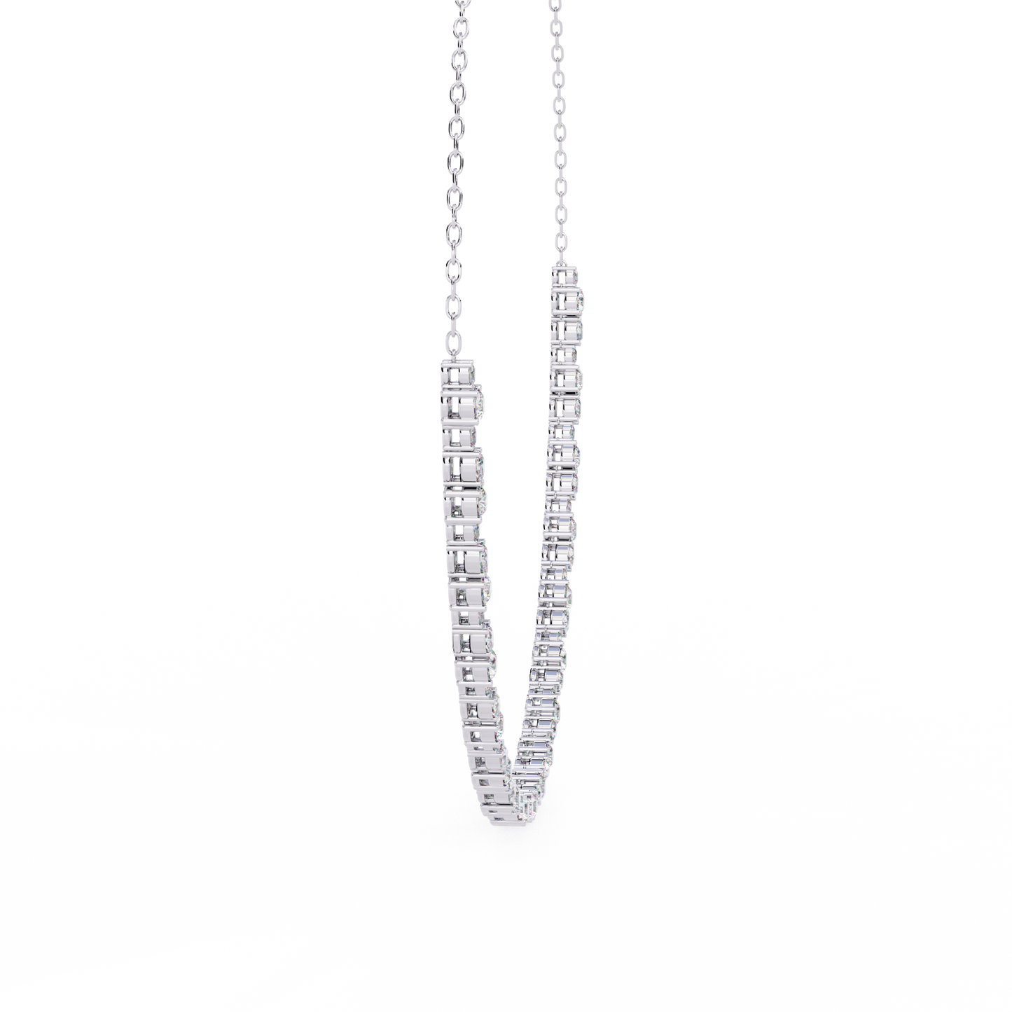 eterna bezel lab grown diamond by the yard necklace