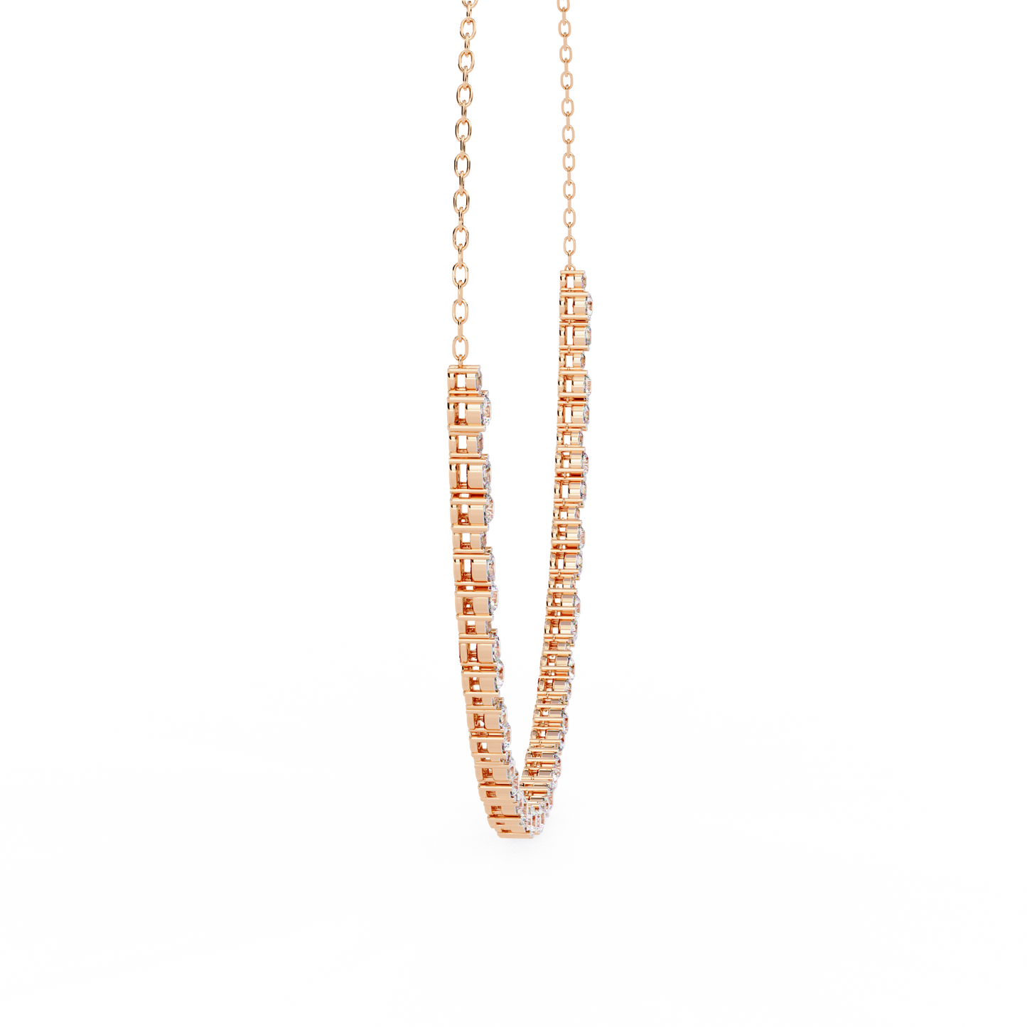 eterna bezel lab grown diamond by the yard necklace