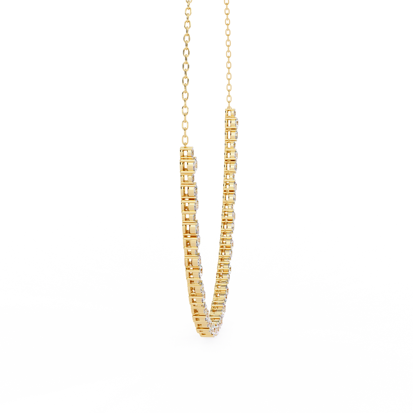 eterna bezel lab grown diamond by the yard necklace